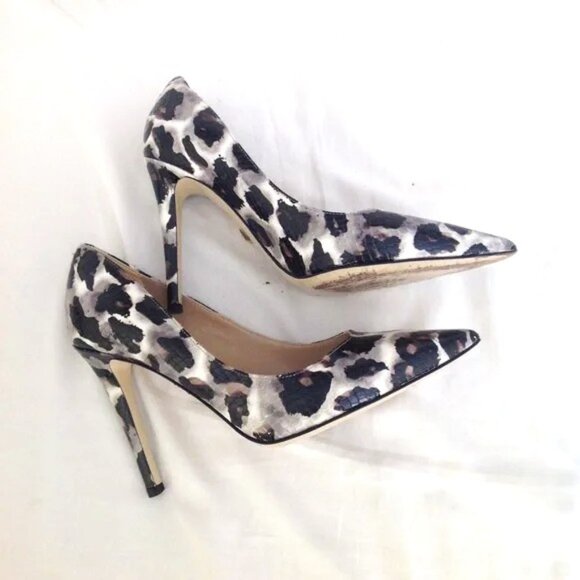 Diane von Furstenberg Snake print leather heels - Picture 1 of 4